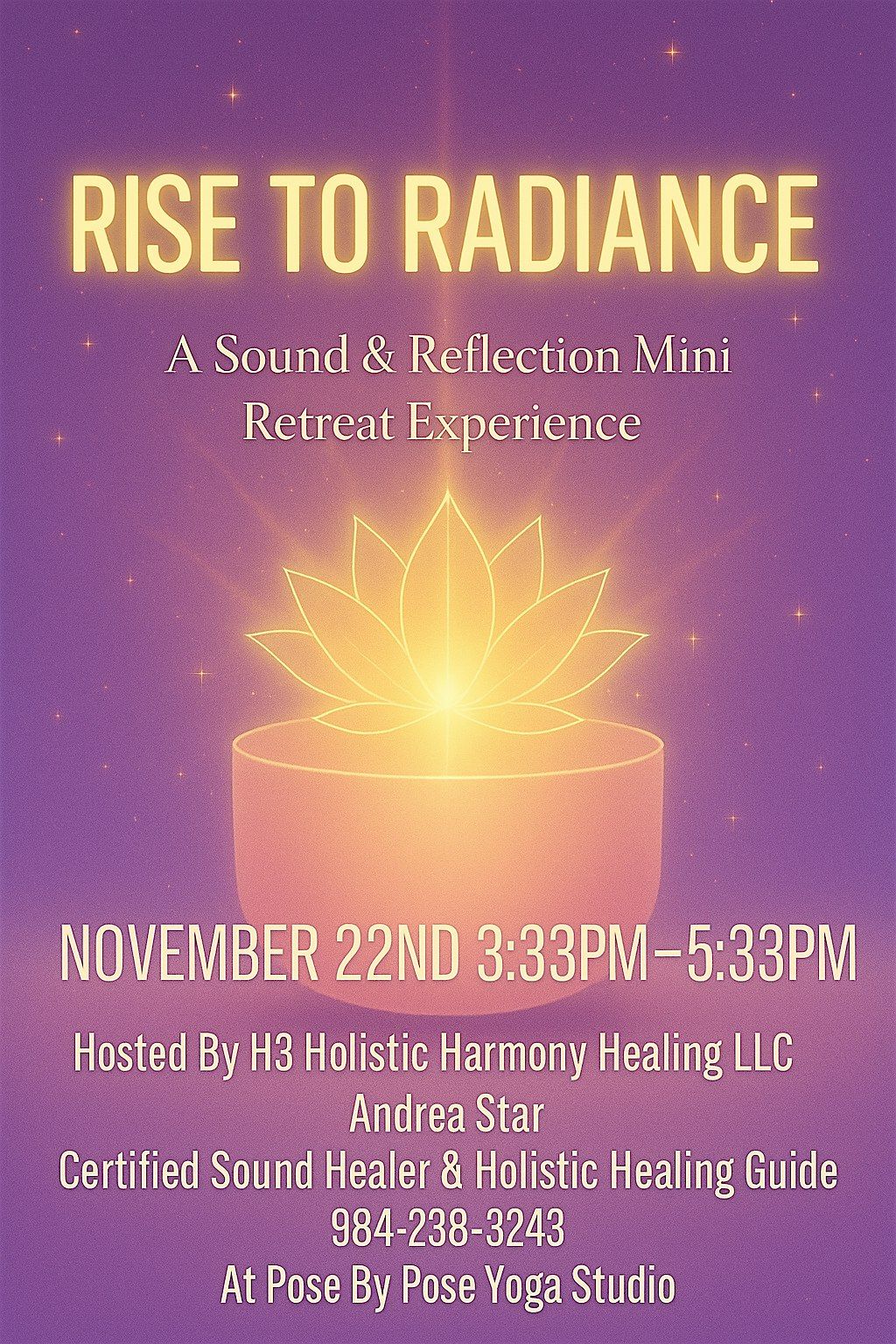 Rise To Radiance: A Sound Bath & Reflection Mini Retreat