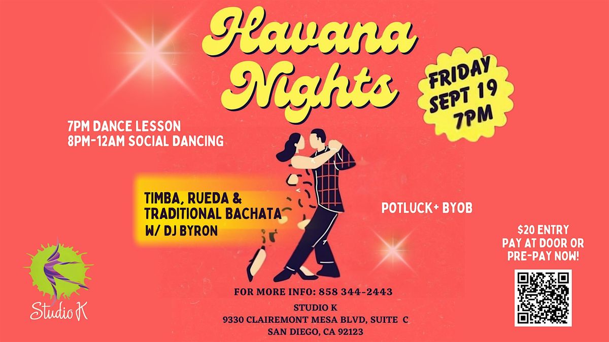 Havana Nights Rueda, Timba, & Traditional Bachata Social