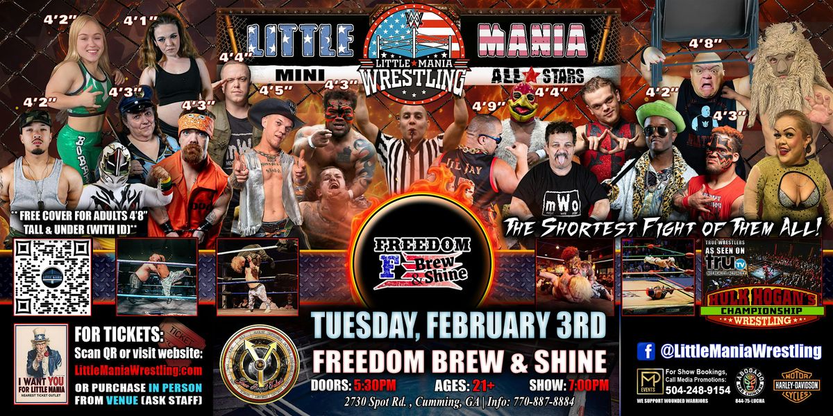 Cummings, GA - Little Mania Mini Wrestling @ Freedom brew & Shine