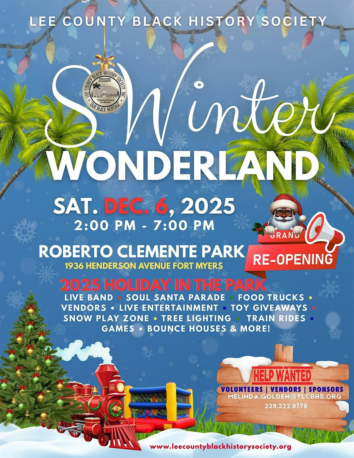 Holiday in the Park: S\u2019Winter Wonderland & Grand Re-Opening Celebration