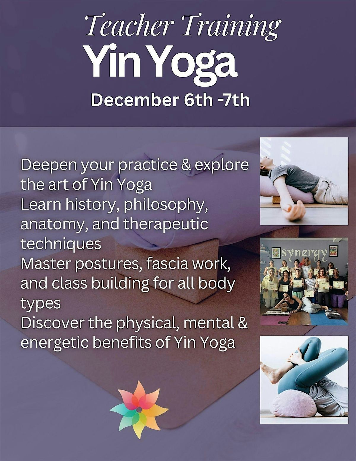 Yin Yoga Teacher Training (YACEP) \/ December 6th -7th