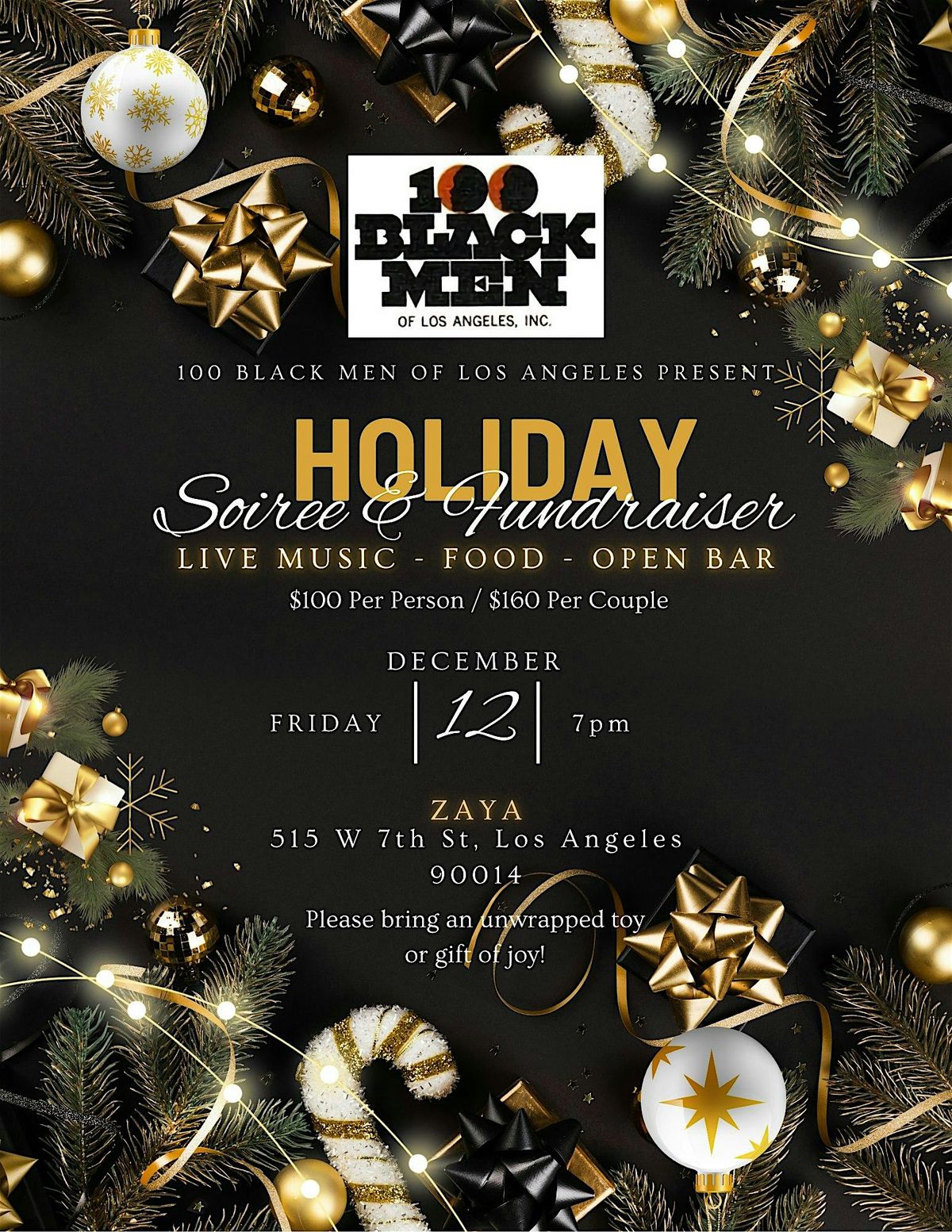 100 Black Men of Los Angeles Holiday Soiree & Fundraiser