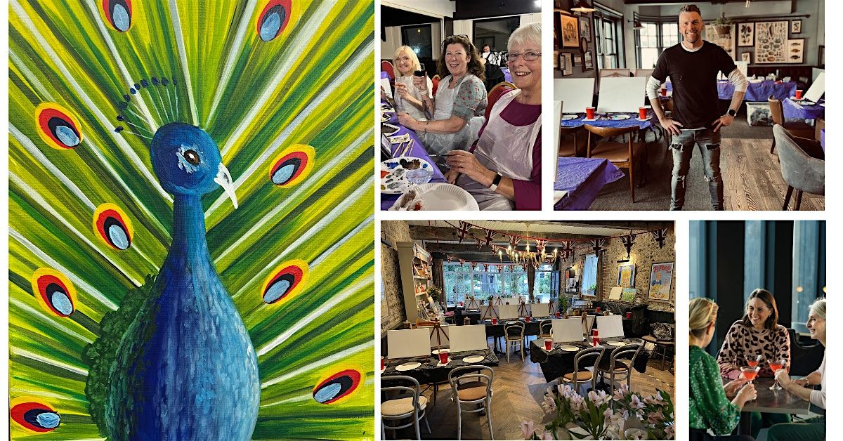 Paint & Sip Night - Crawley - 'Proud Peacock' - one free drink included