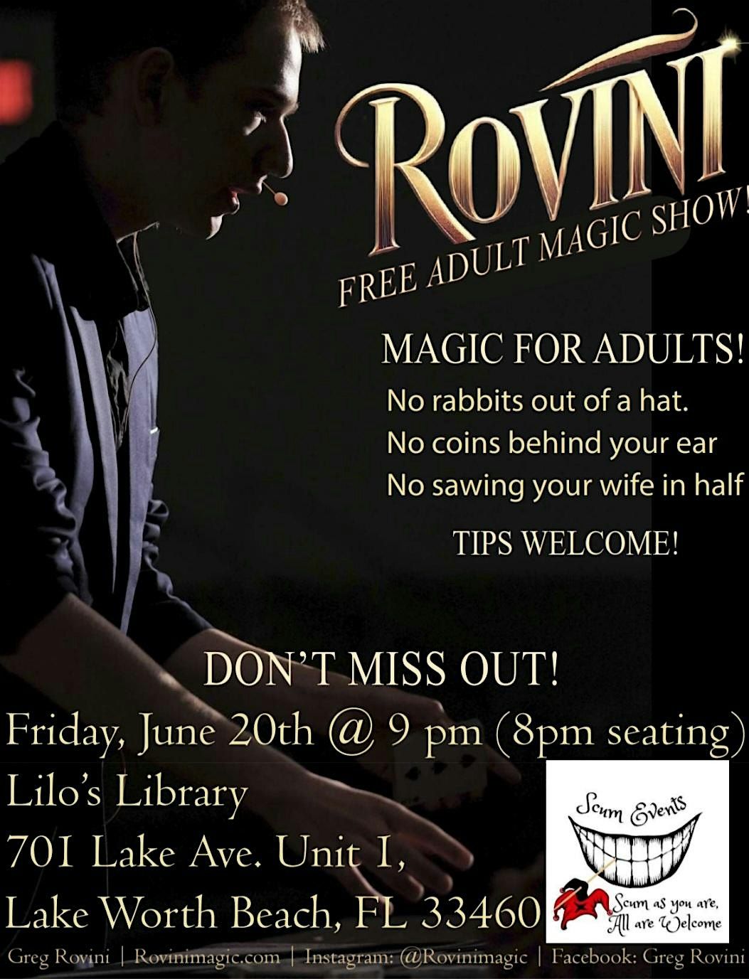 Step Into the Impossible \u2013 A Free Magic Show for Adults Only