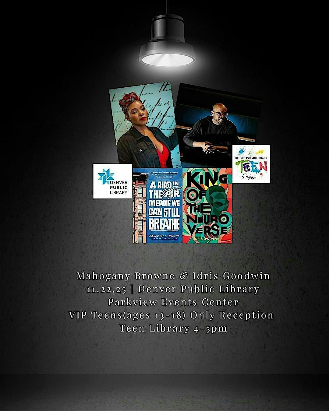 Mahogany Browne and Idris Goodwin at the Denver Public Library