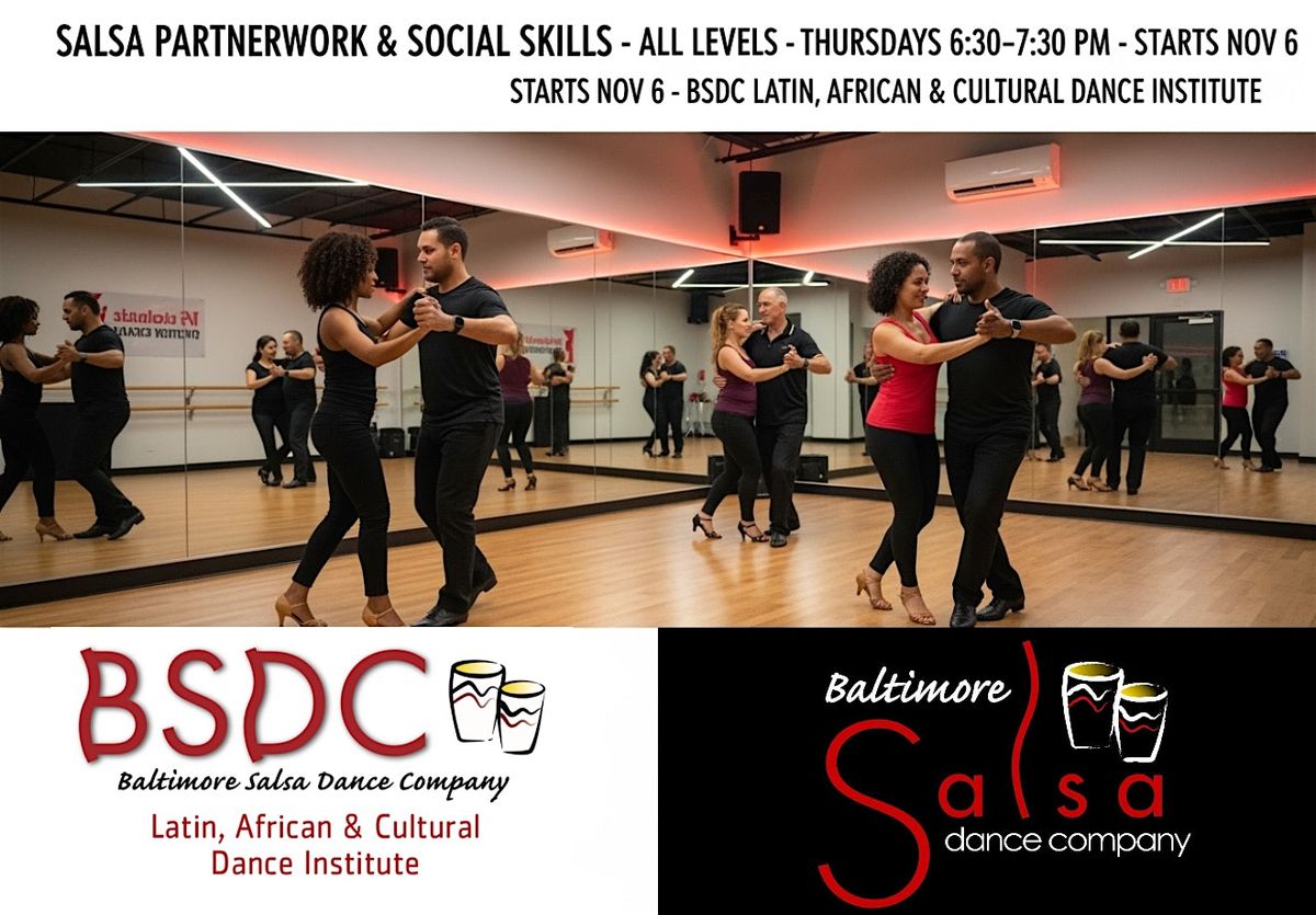 Salsa Partnerwork & Social Skills (on1) Class\u2014open to all levels!