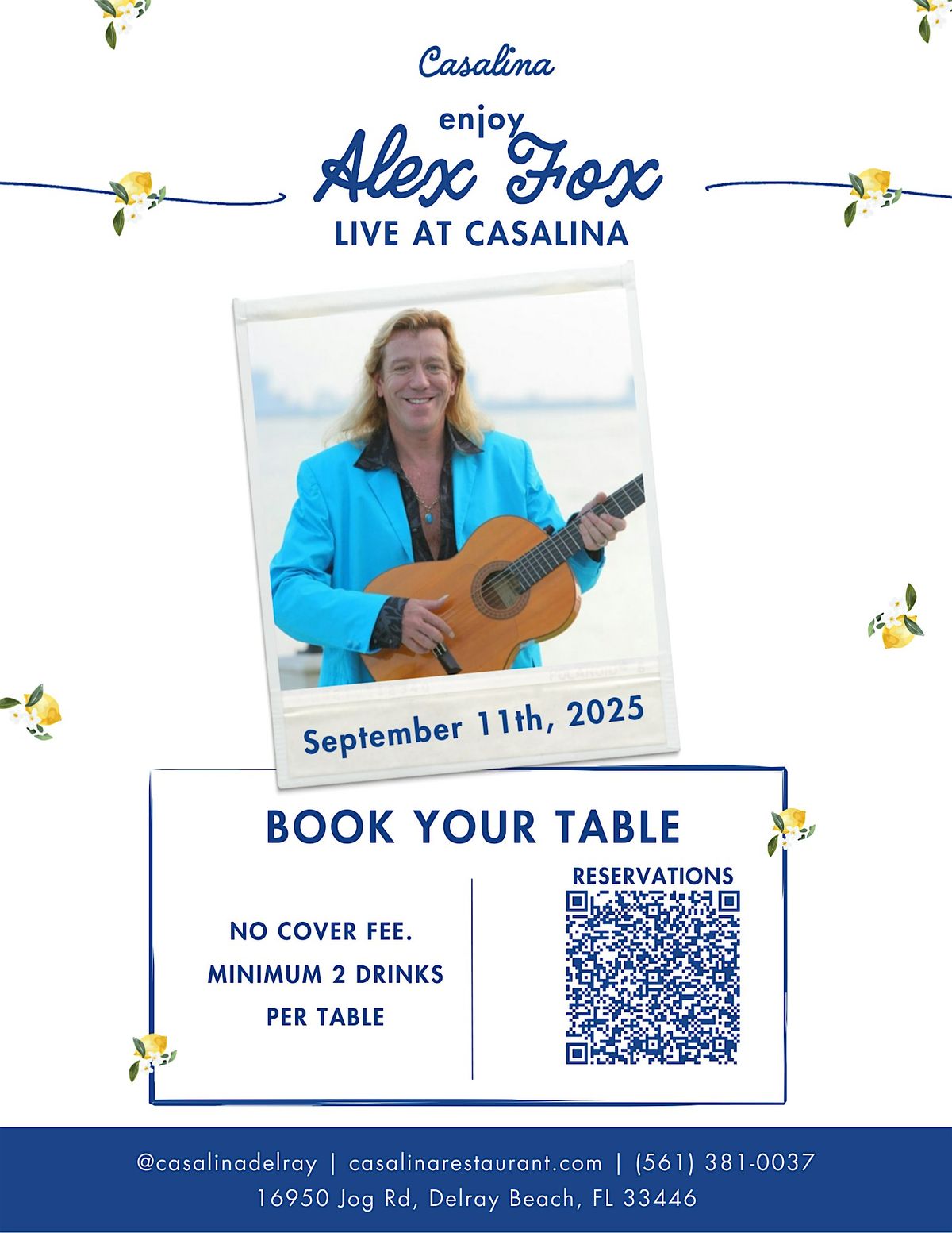 Alex Fox Live at Casalina!