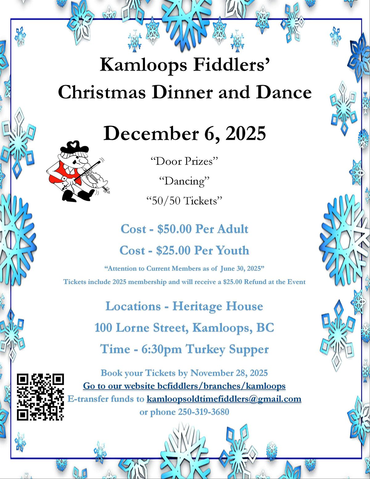 Kamloops Fiddlers' Christmas Dinner & Dance