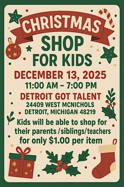 CHILDRENS'S HOLIDAY SHOP \/ POP- UP SHOPPING EVENT