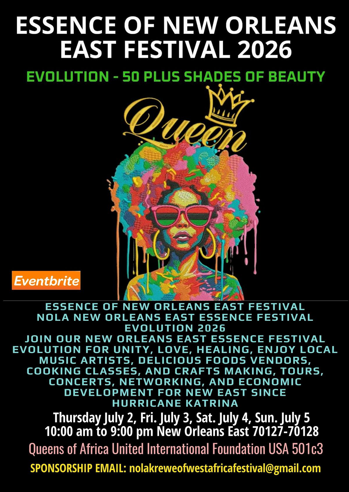 ESSENCE OF NEW ORLEANS CULTURAL FEST, JULY 2-5, 2026