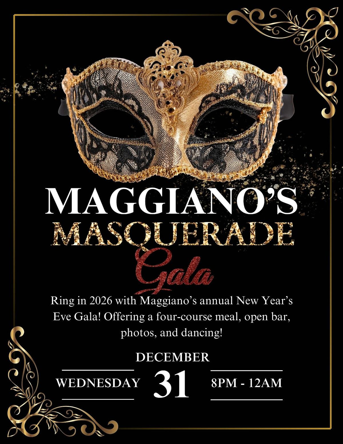 New Year's Eve 2025 with Maggiano's Little Italy at the Rim!