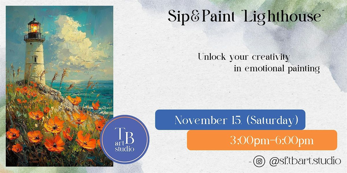 Paint&Sip \u201cLighthouse\u201d Acrylic painting workshop class