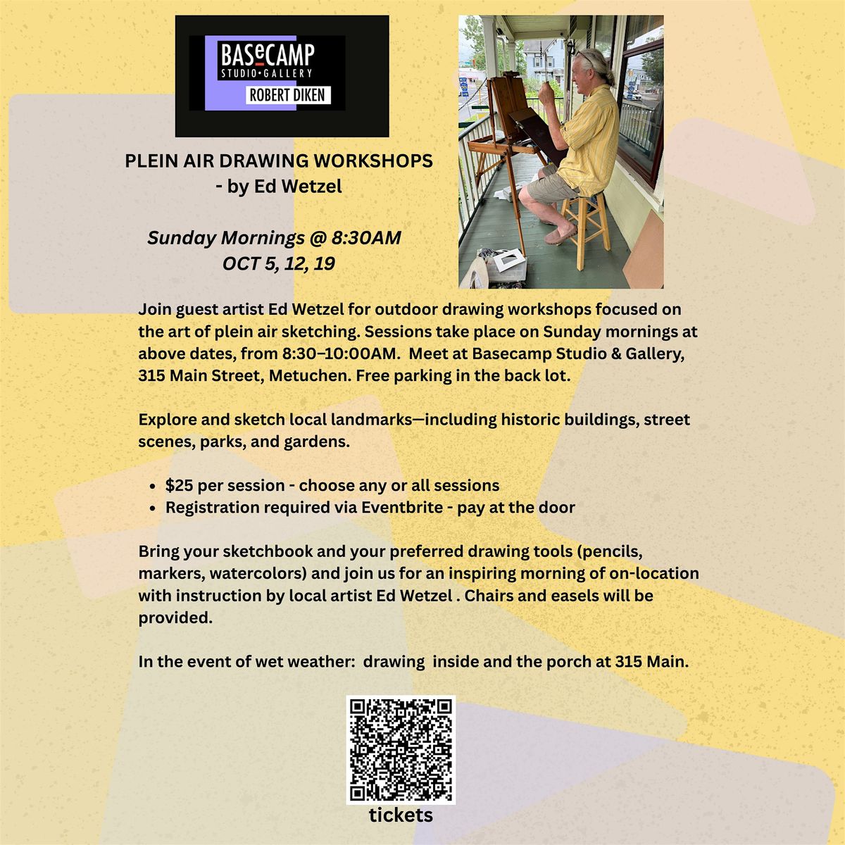 Basecamp presents Plein Air Drawing with guest artist Ed Wetzel