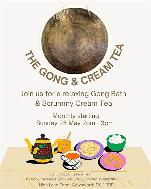 THE GONG AND CREAM TEA -THIS BOOKING DOESN'T INCLUDE PAYMENT FOR CREAM TEA