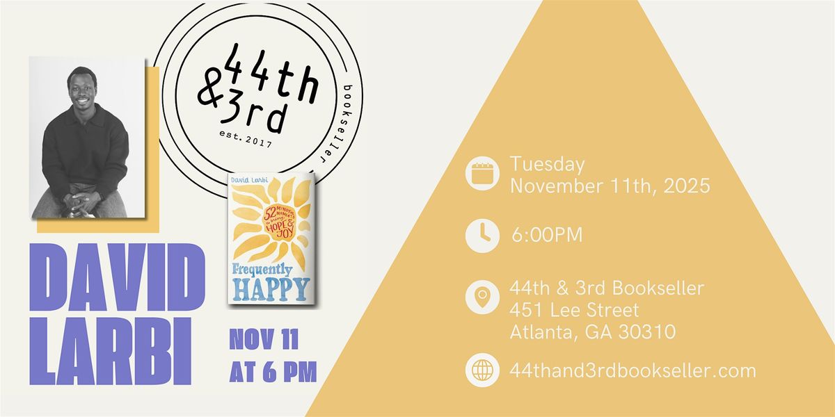 David Larbi Book Discussion and Signing