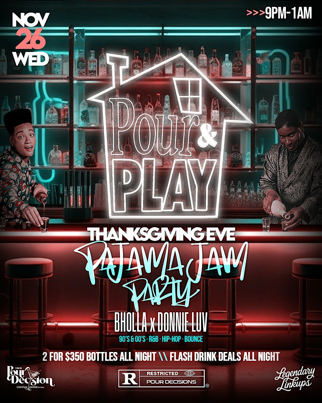 Pour & Play: Thanksgiving Eve Pajama Jam