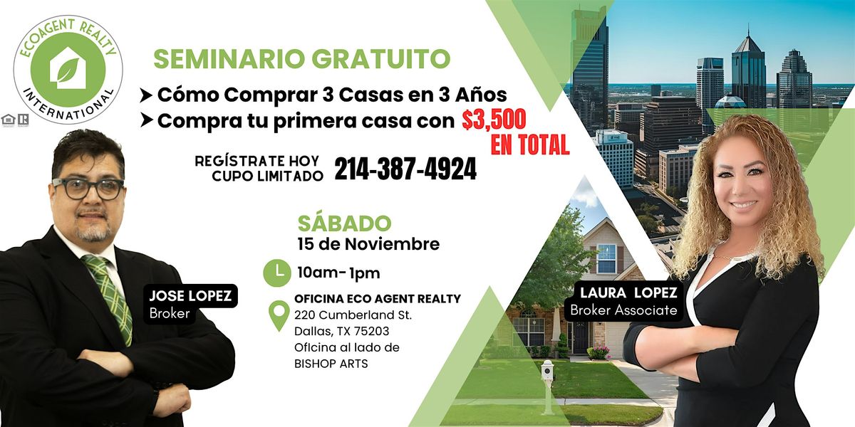 C\u00f3mo comprar 3 casas en 3 a\u00f1os - Seminario 15 de Noviembre