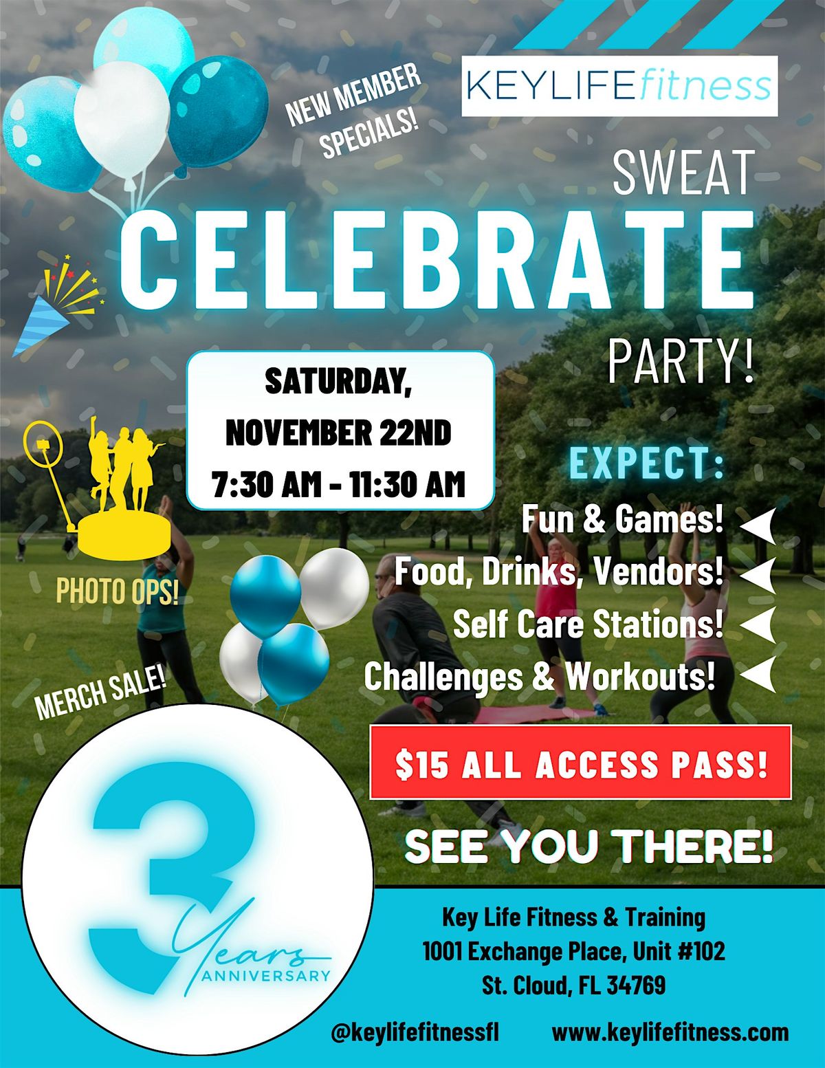 Key Life Fitness 3-Year Anniversary Celebration: 3 Years Strong!