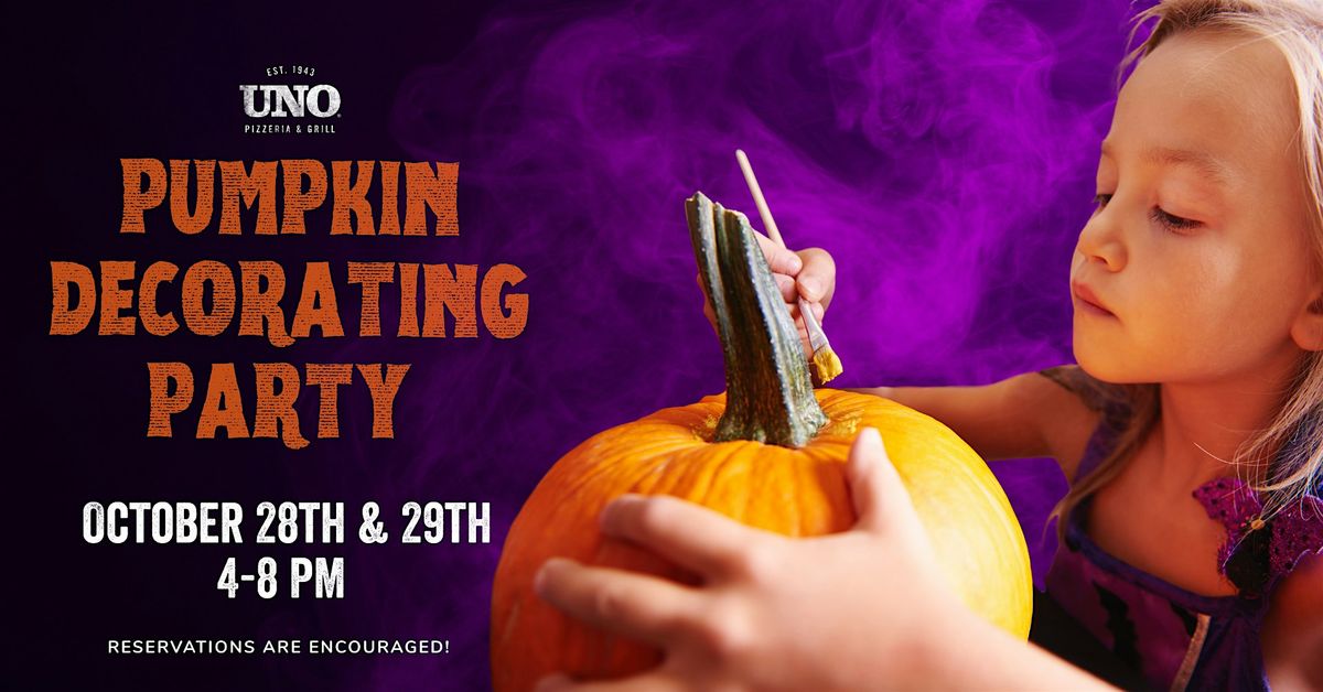 Pumpkin Decorating at UNOs in Portland - FREE event!