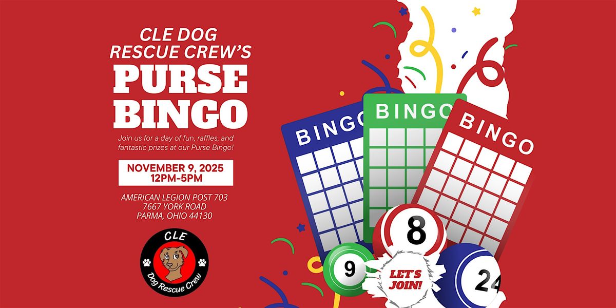 CLE Dog Rescue Crew Purse Bingo