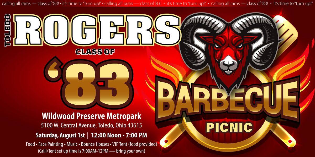 TOLEDO ROGERS HIGH SCHOOL CLASS OF '83 BARBECUE PICNIC