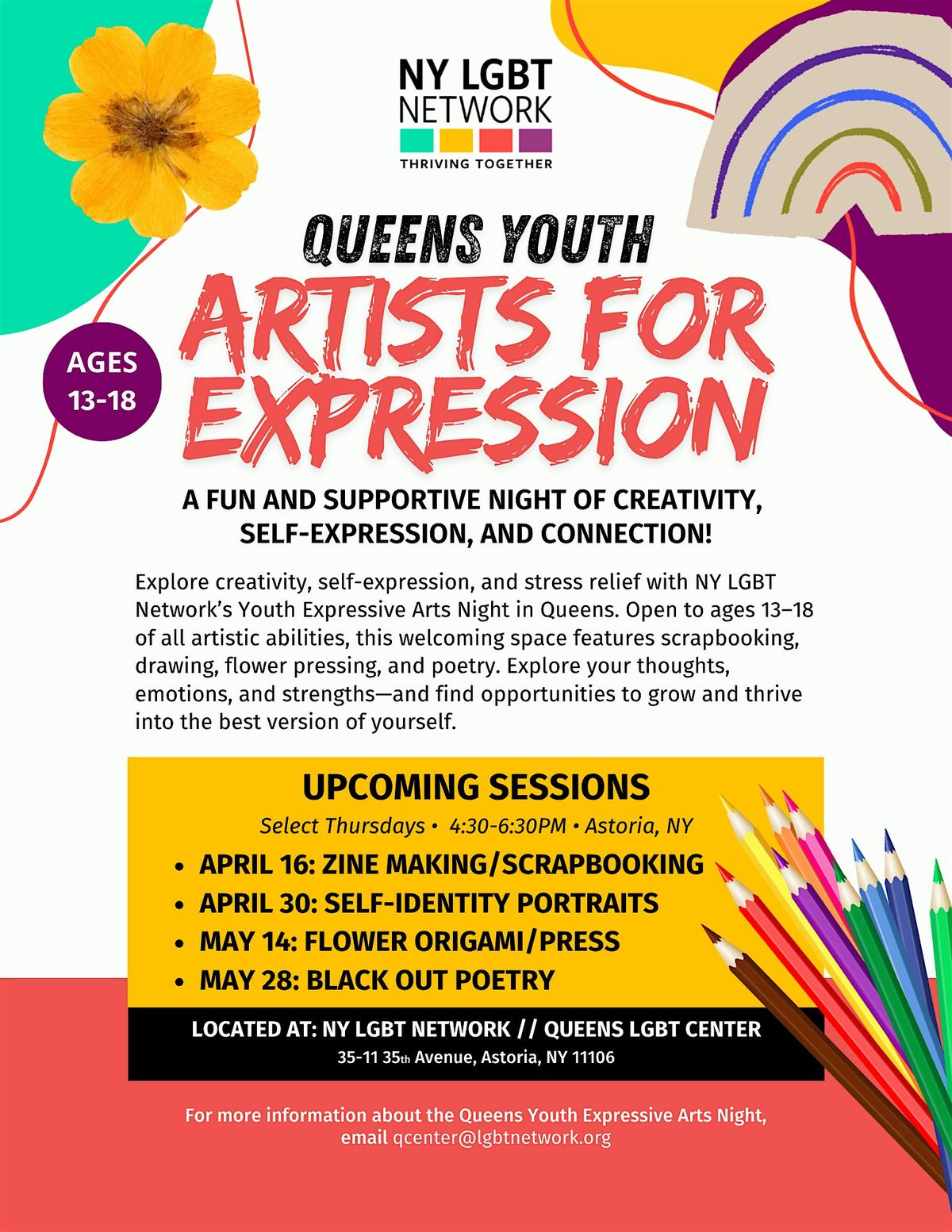 Queens Youth Artists for Expression Group: Blackout Poetry