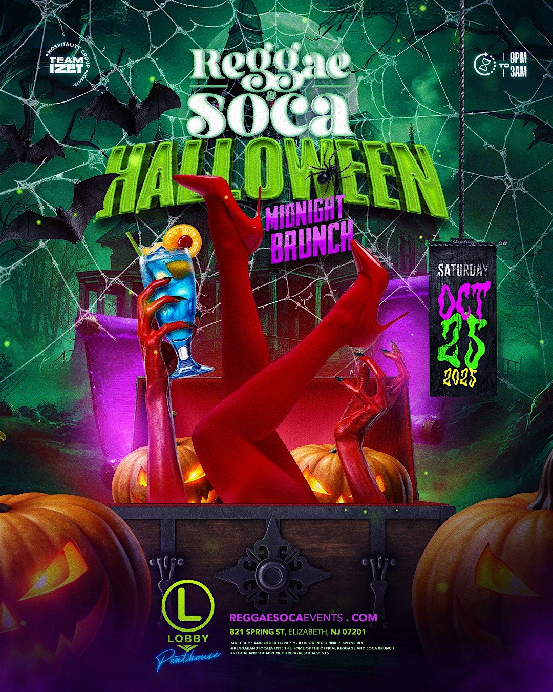 REGGAE & SOCA - HALLOWEEN MIDNIGHT BRUNCH