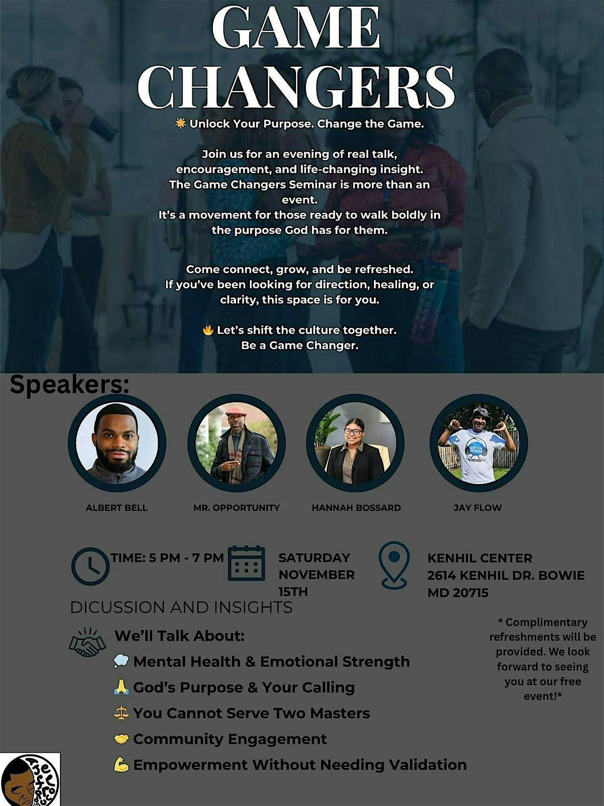 Game Changers Faith and Empowerment Seminar.