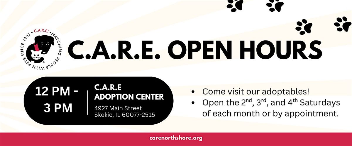 Visit C.A.R.E.'s Adoption Center \u2013 Open Hours!