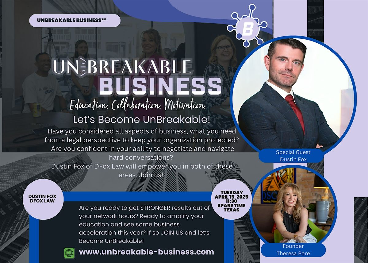 UnBreakable Business Hutto Chapter Meeting