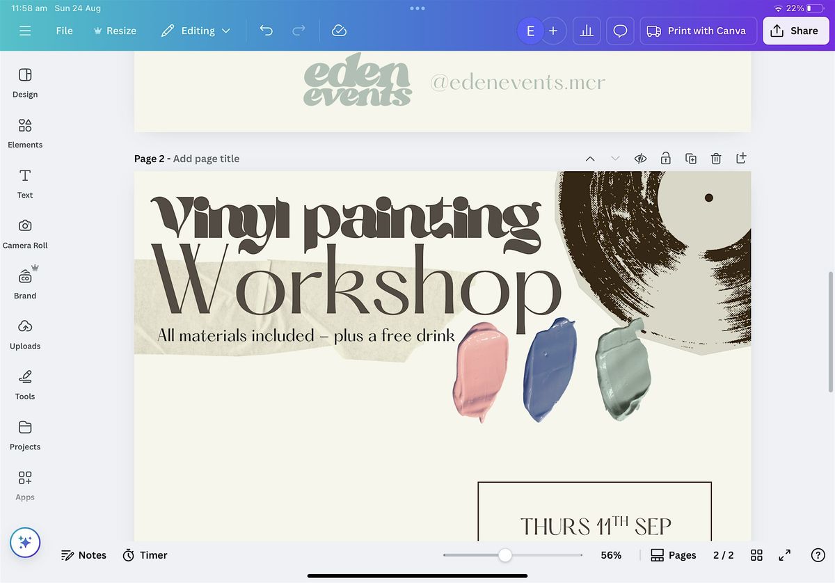 Vinyl Painting Workshop