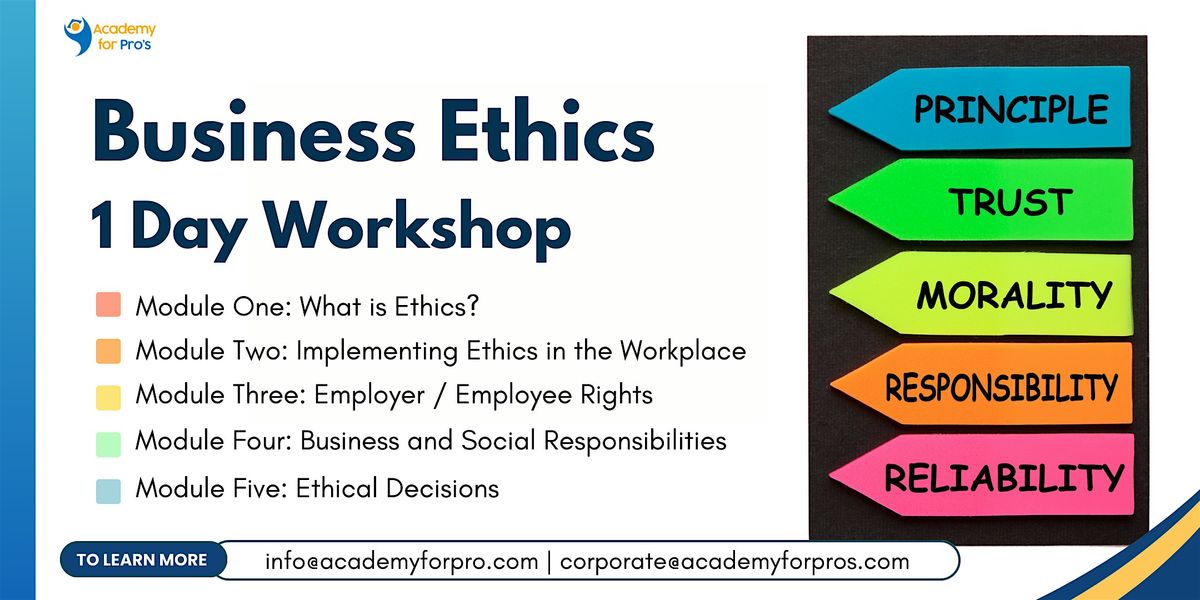 Business Ethics 1 Day Workshop in Ypsilanti, MI