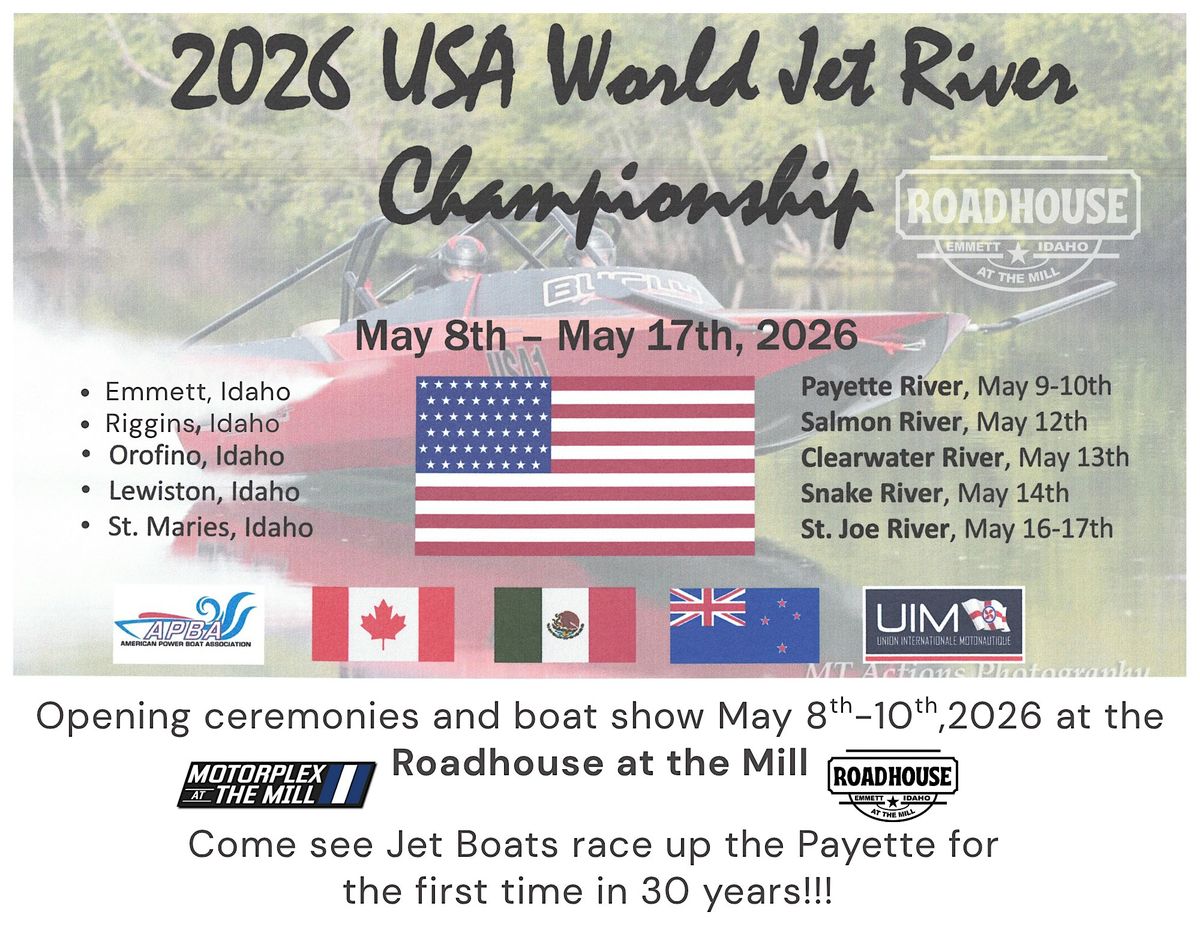 2026 World Jet Boat Championship at the Roadhouse at the Mill