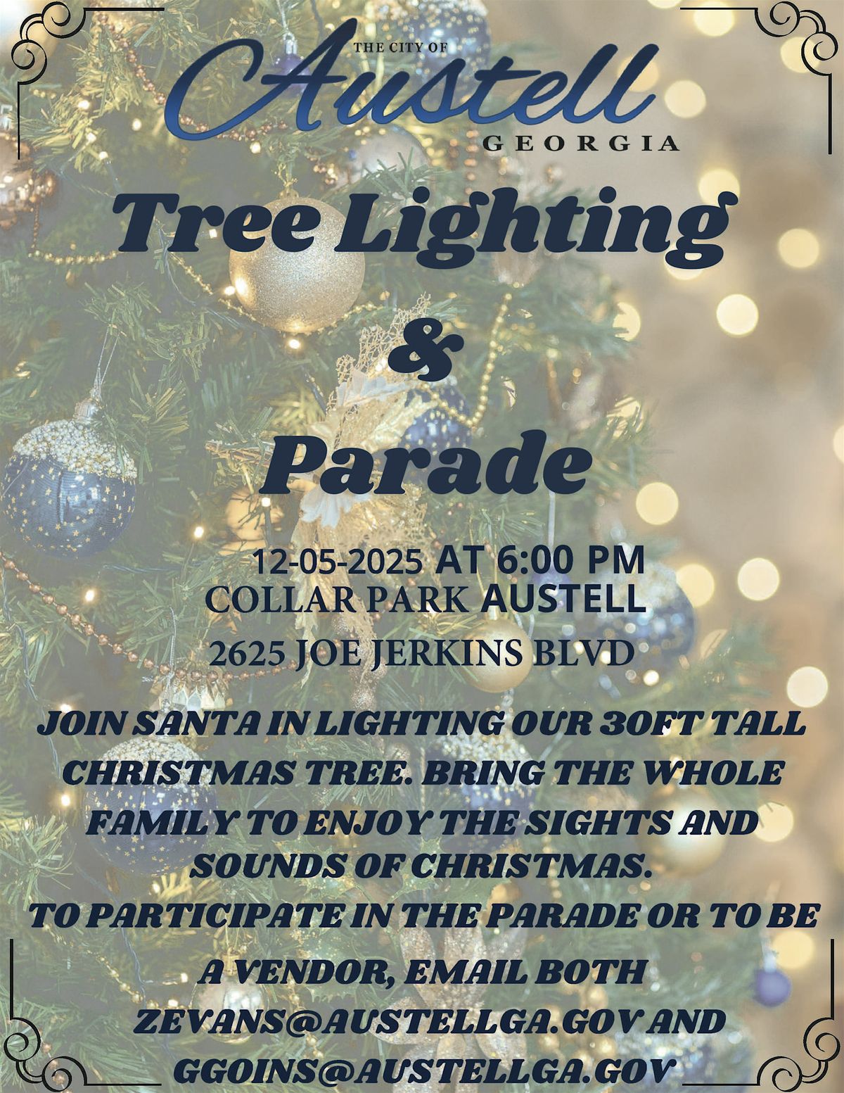 City of Austell Tree Lighting & Electric Parade
