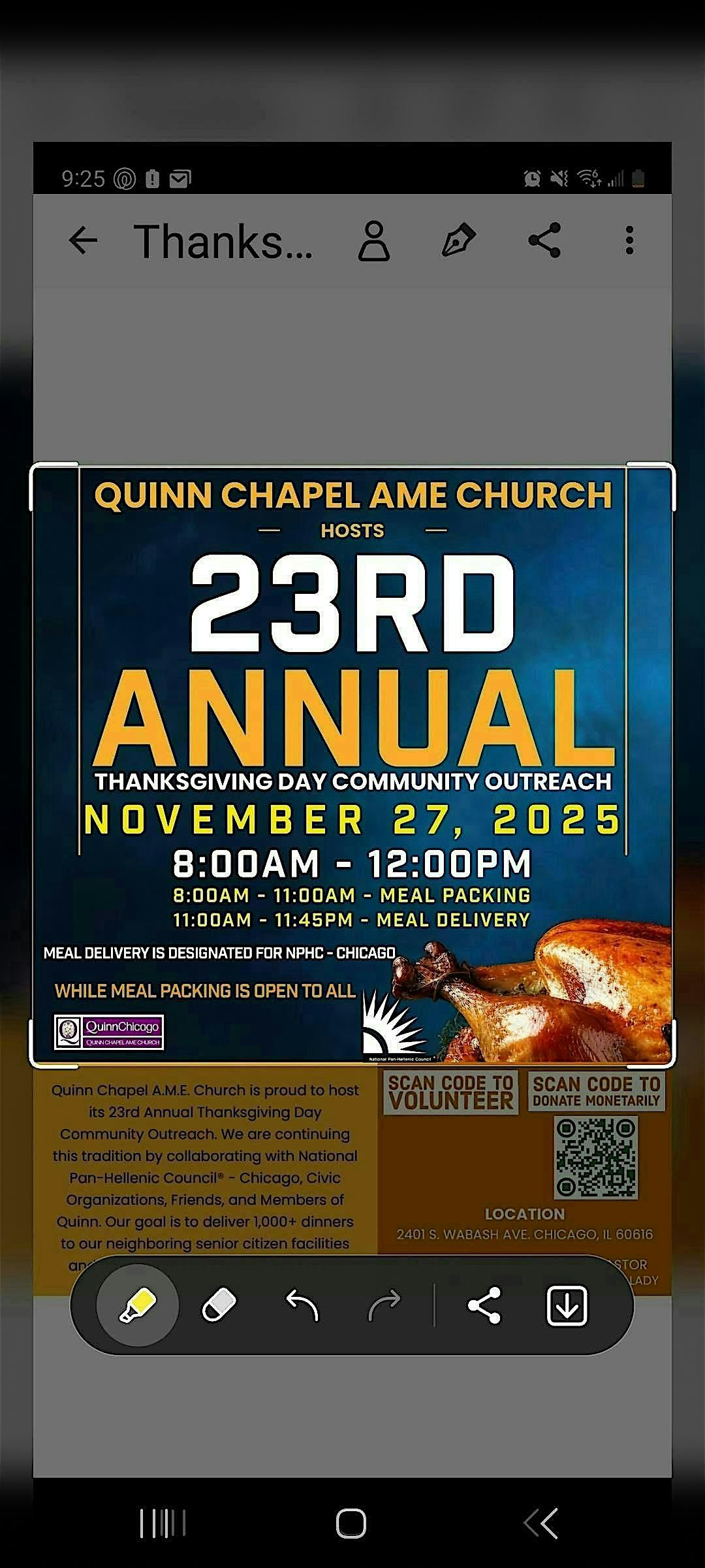 23rd Annual Thanksgiving Day Community Outreach