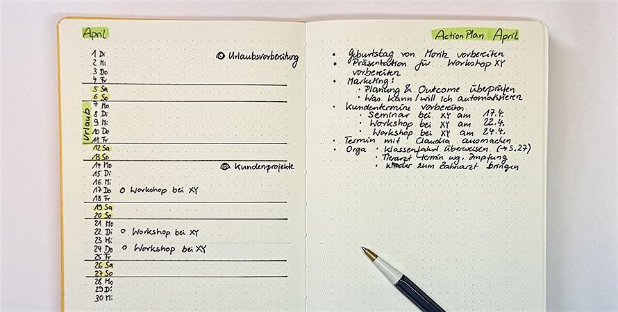 Bullet Journal mit Frauke Sch\u00f6ttke | Workshop