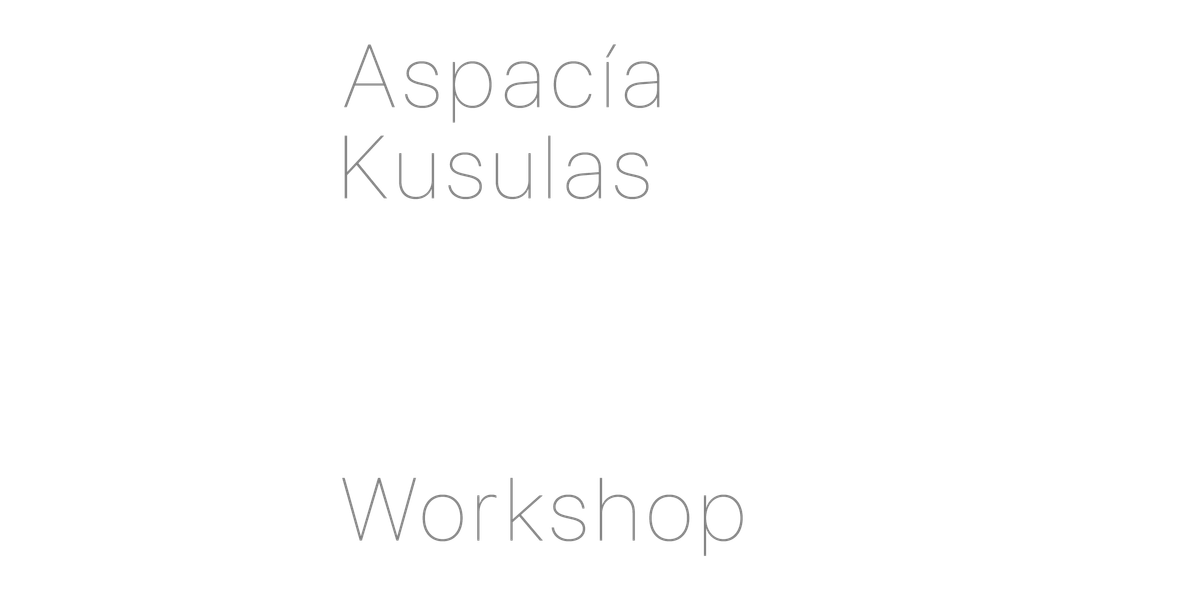 Aspac\u00eda  Kusulas Workshop | Sponsored by: Type Thursday Los Angeles