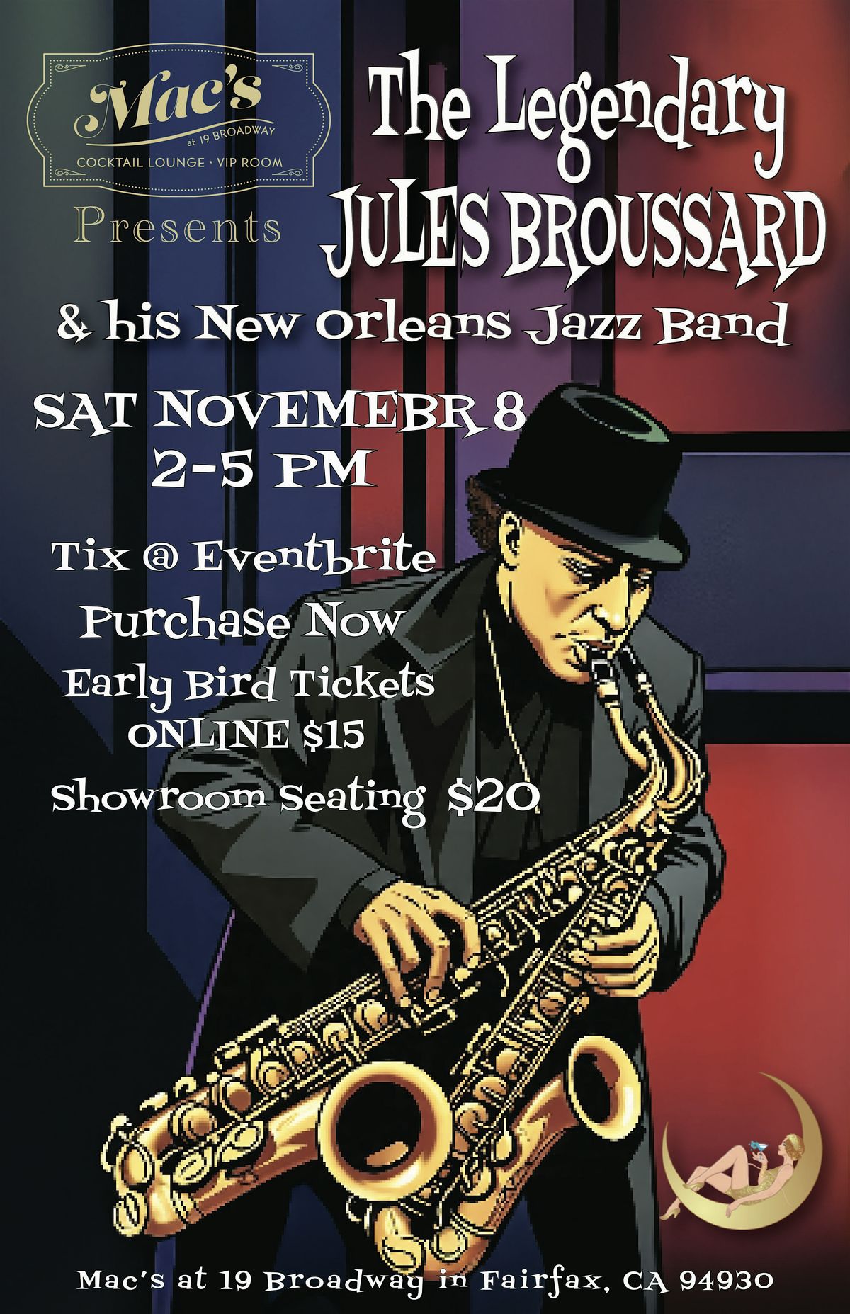 The Legendary Jules Broussard Live in Mac's With His New Orleans Jazz  Band