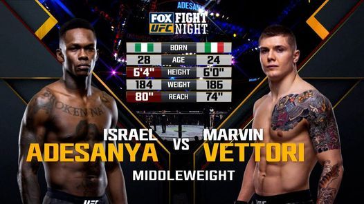 Ufc Adesanya Vs Vettori Einstein S Pub Katy Tx June 12 21