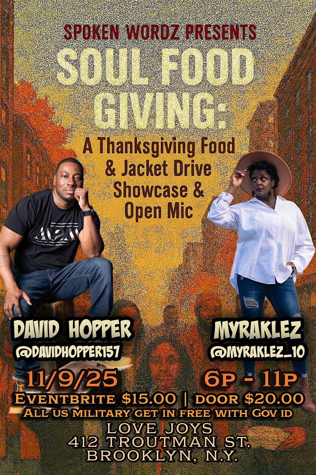 SOUL-FOOD-GIVING: A Showcase & Open mic
