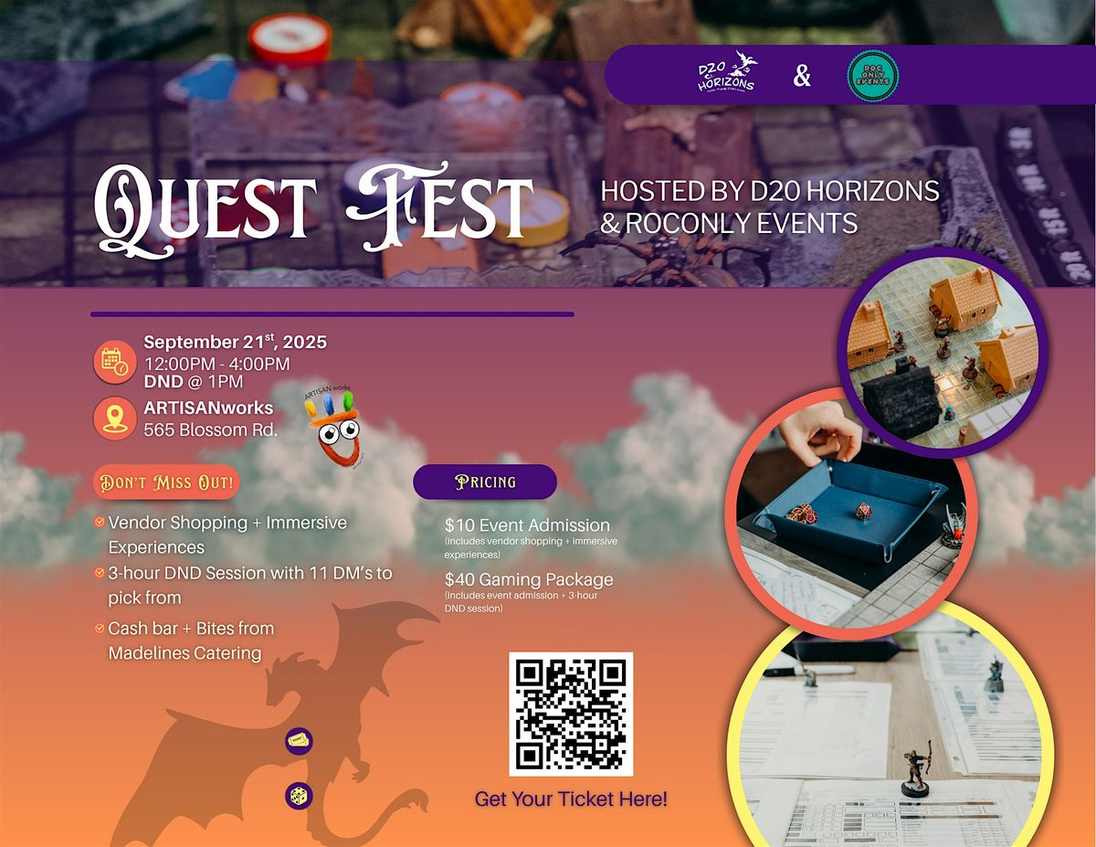 QUEST FEST AT ARTISANWORKS