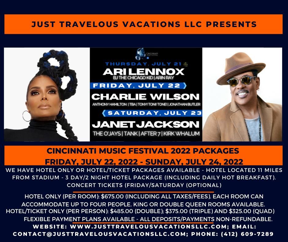 Cincinnati Music Festival 2022 HOTEL ONLY OR HOTEL/TICKETS ONLY