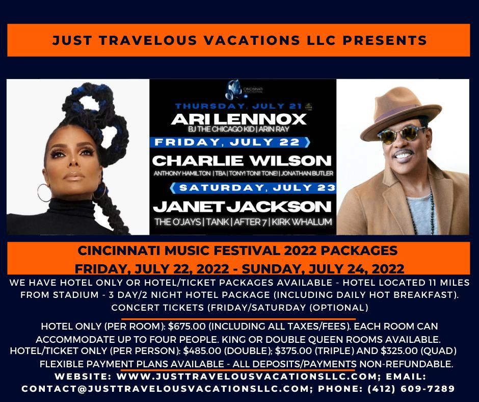 Cincinnati Music Festival 2025 HOTEL ONLY OR HOTEL/TICKETS ONLY