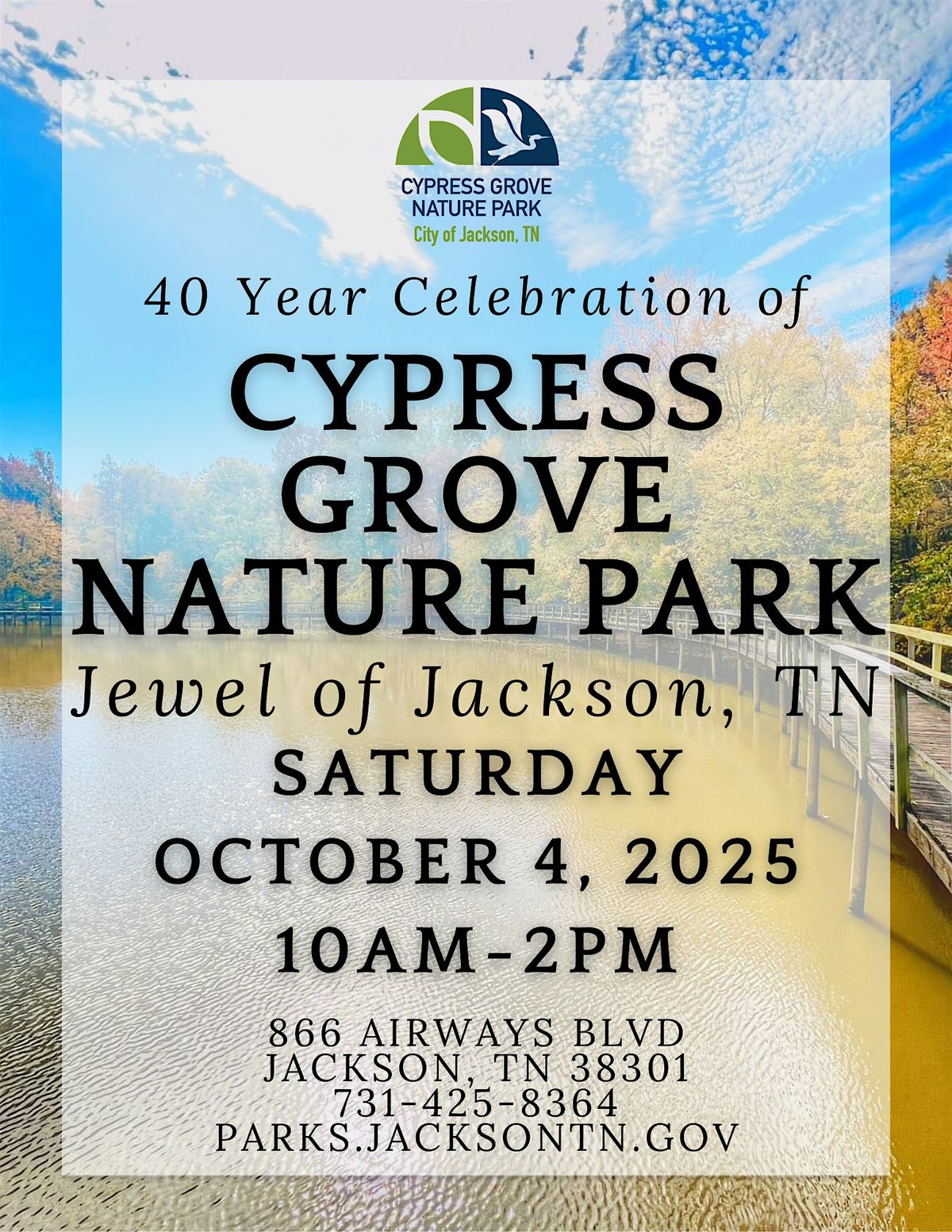 Cypress Grove Nature Park Celebrates 40 Years!!