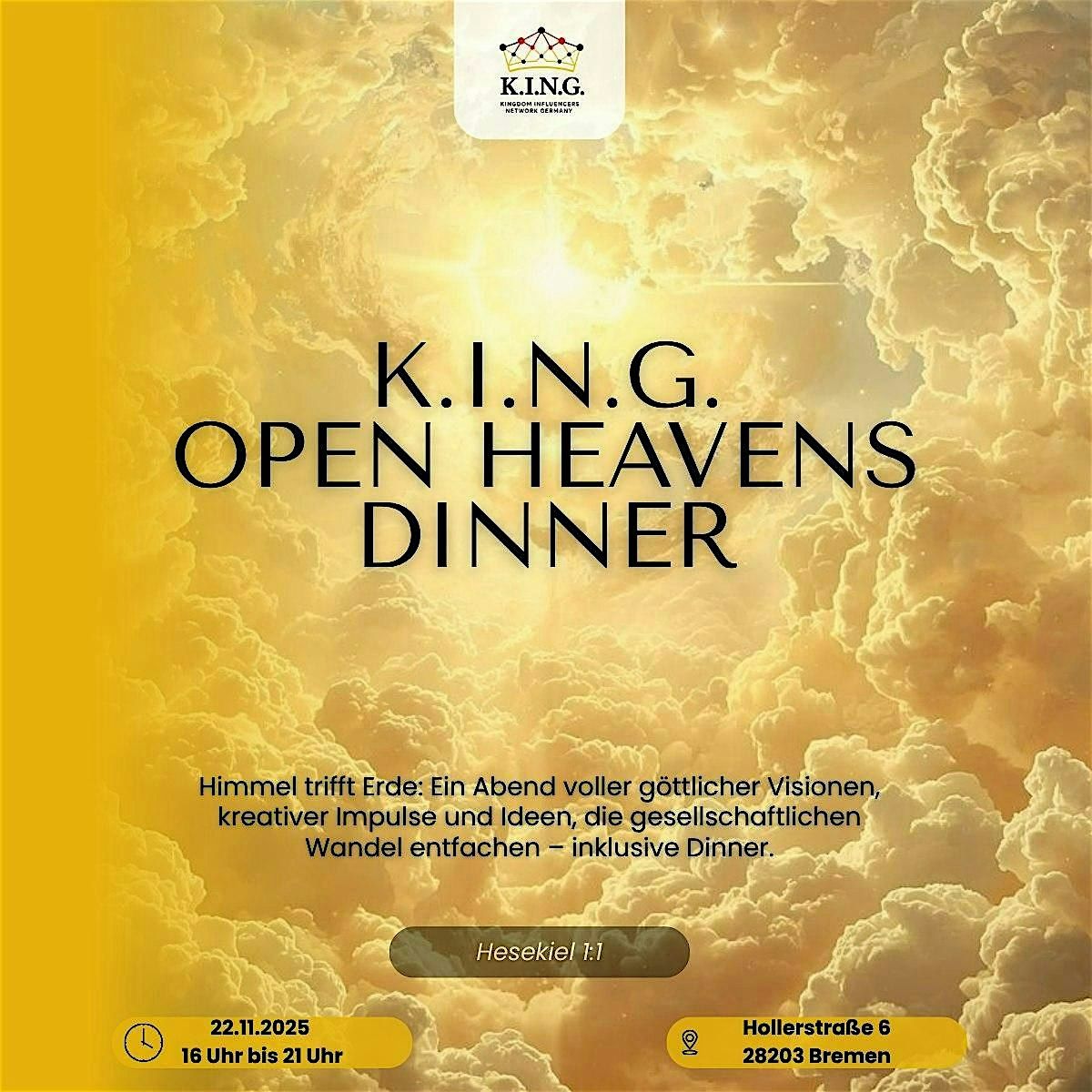 K.I.N.G. Open Heavens Dinner