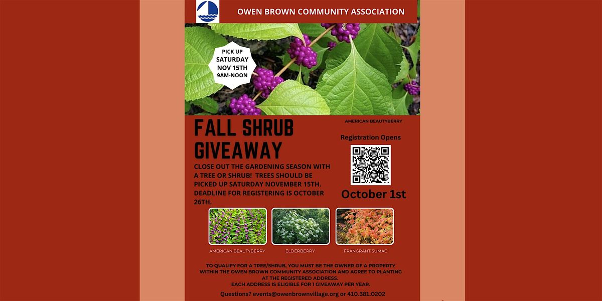 Owen Brown Fall Shrub Giveaway