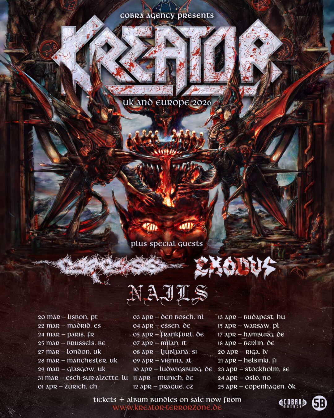 Kreator Madrid Tickets