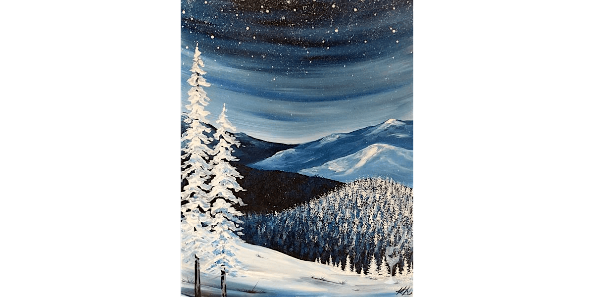 Winter in the Mountains - Paint and Sip in Denver | Classpop!\u2122