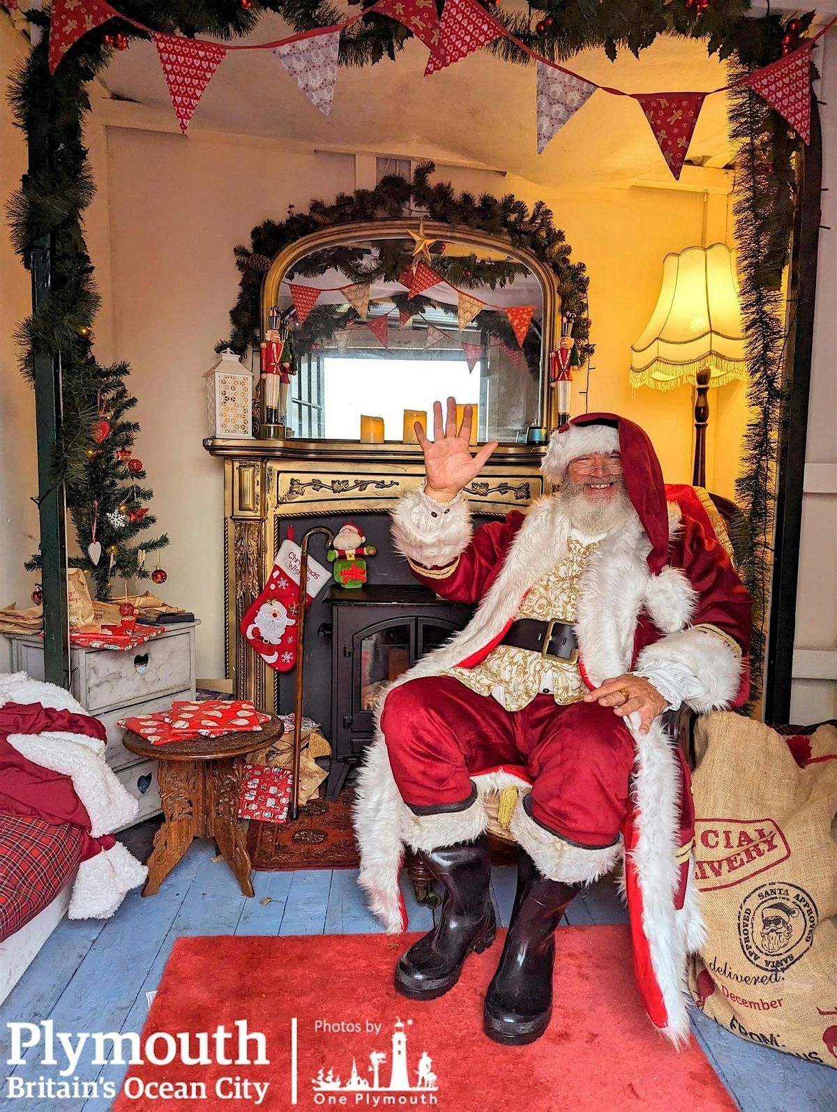 Santa's Grotto at the Barbican Christmas Light Switch On