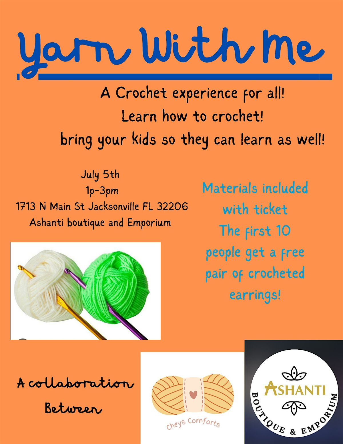 Yarn With Me (A Crochet Experience)